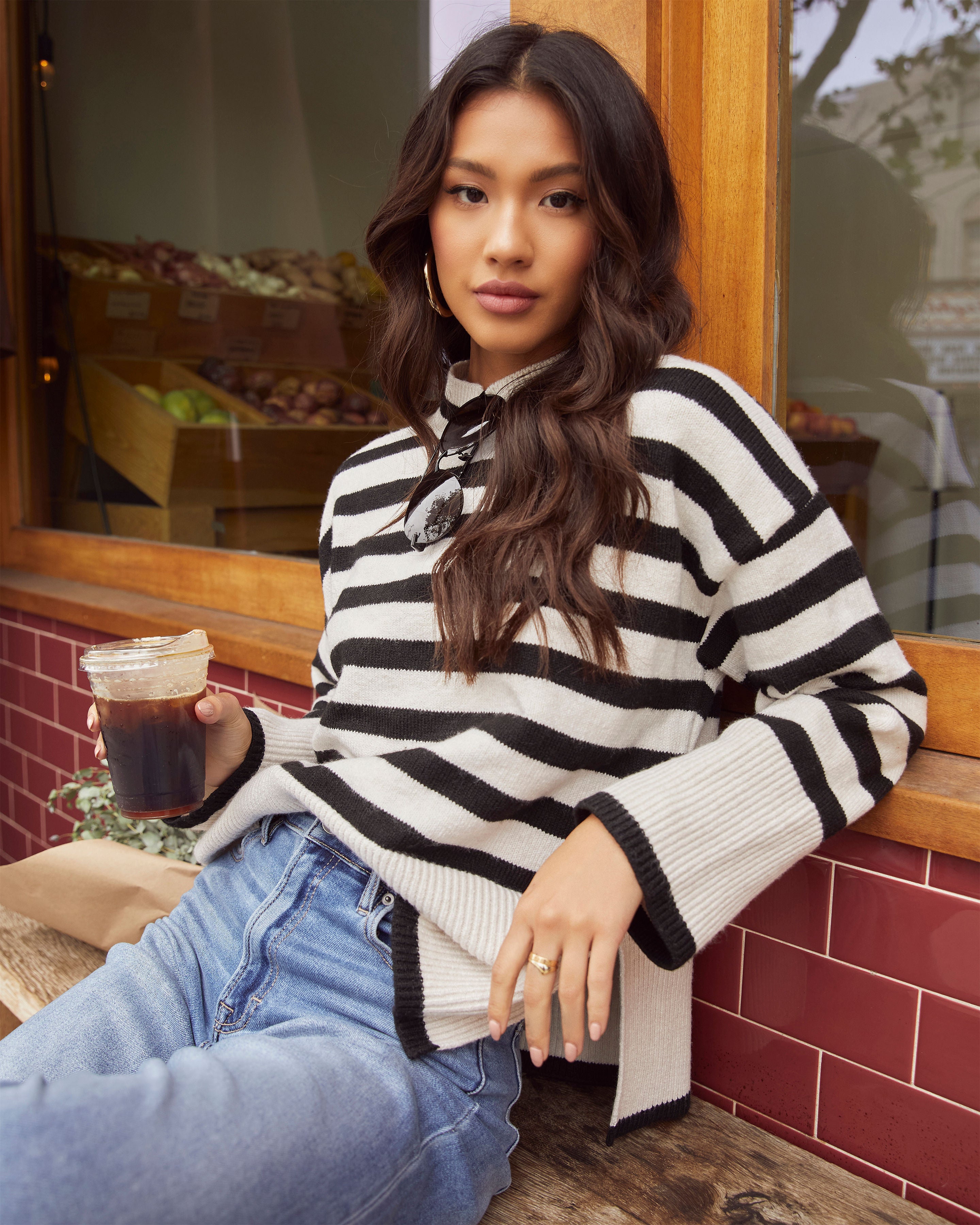 Dont Mind Me Striped Knit Sweater-Vogue Logic