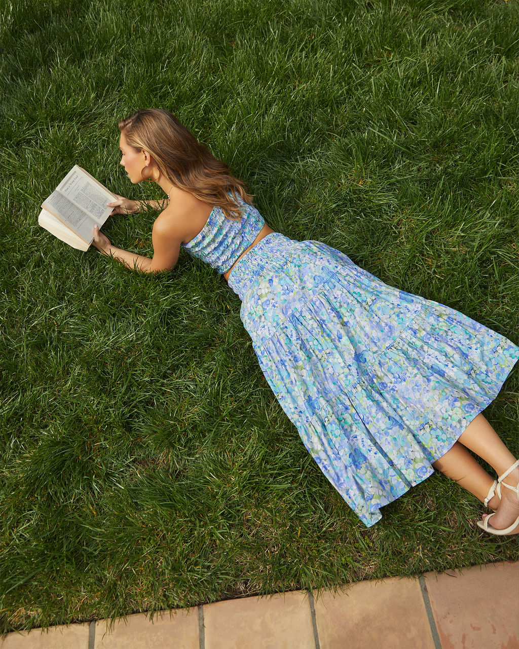 Angie Floral Midi Skirt-Vogue Logic