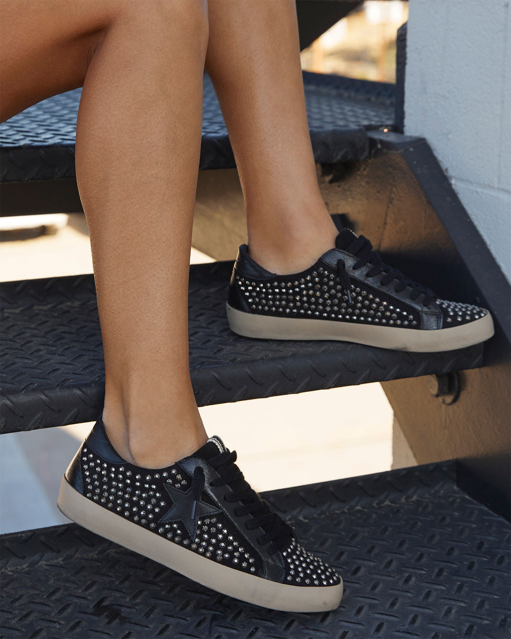 Star Power Studded Platform Sneaker-Vogue Logic