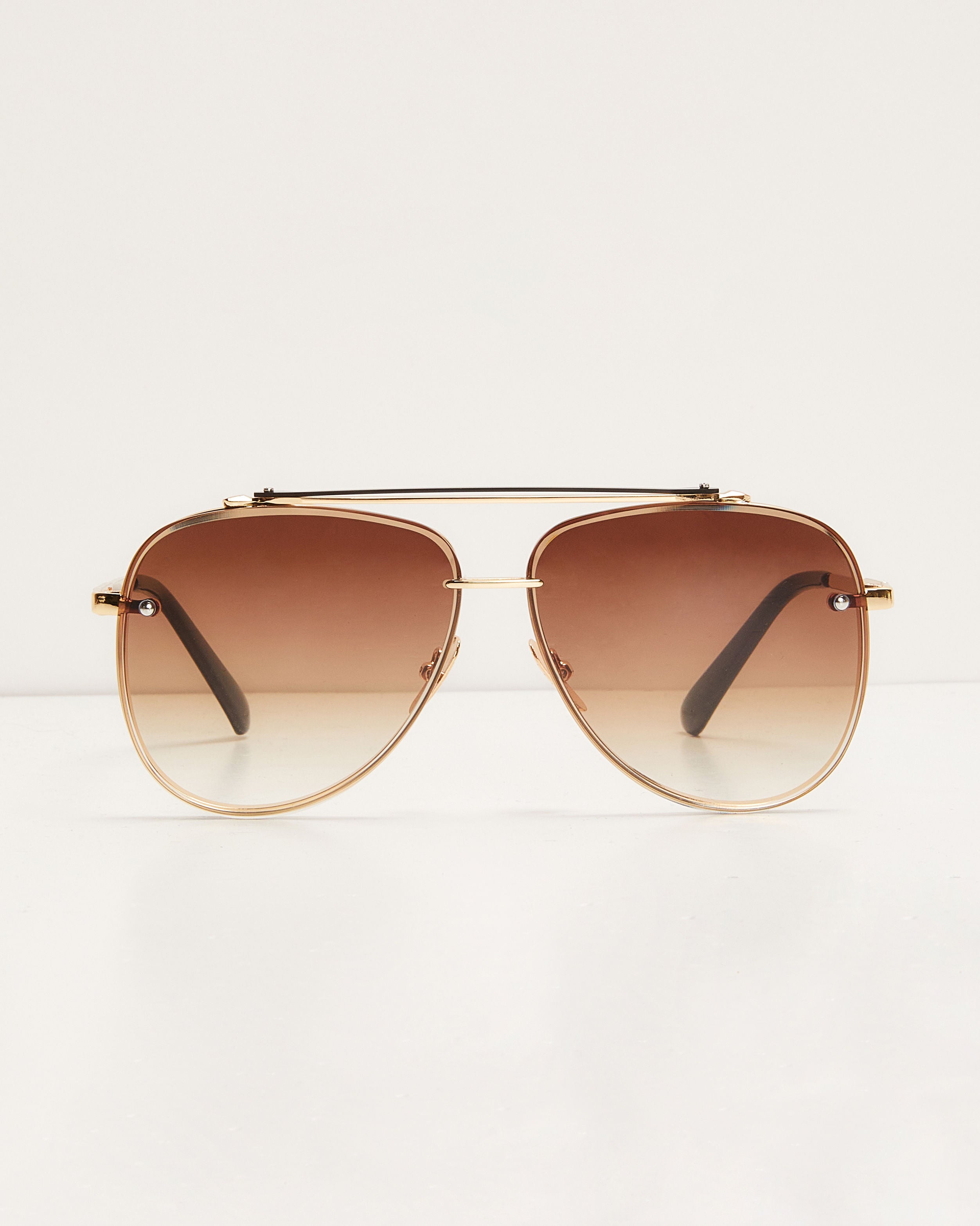Berlin Ombre Oversized Aviator Sunglasses-Vogue Logic