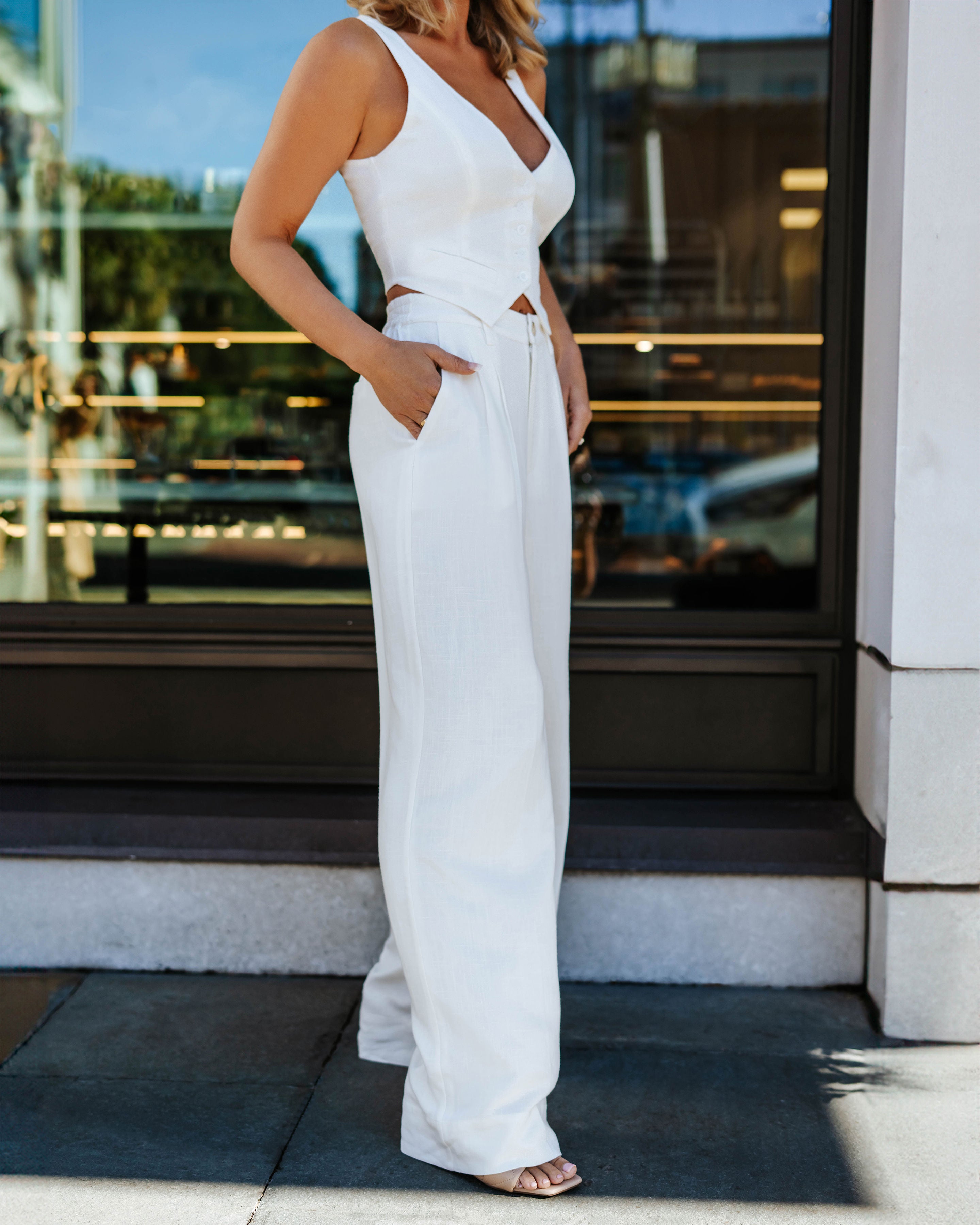 Leva Pocketed Wide Leg Pants-Vogue Logic