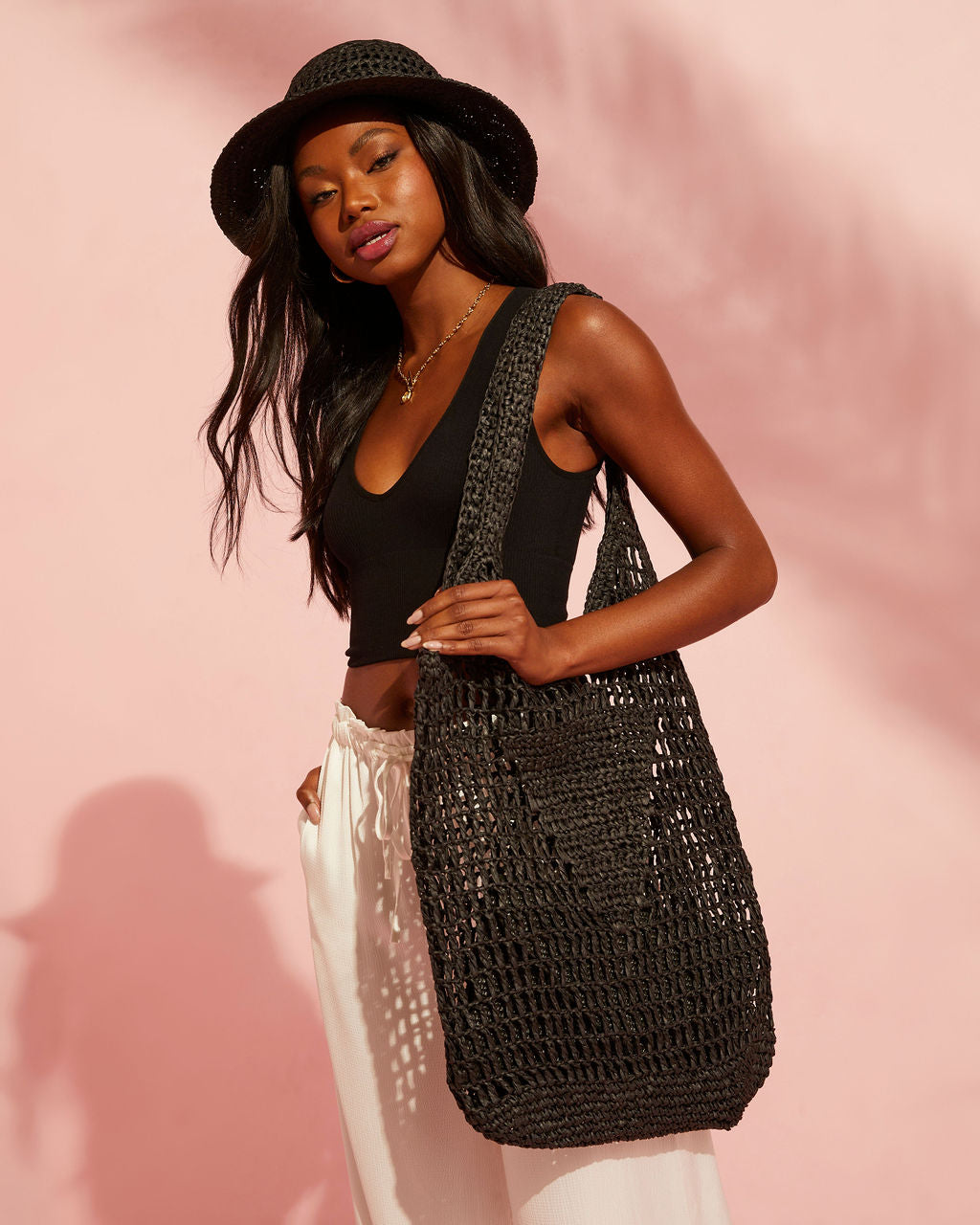 Los Angeles Knitted Tote Bag-Vogue Logic