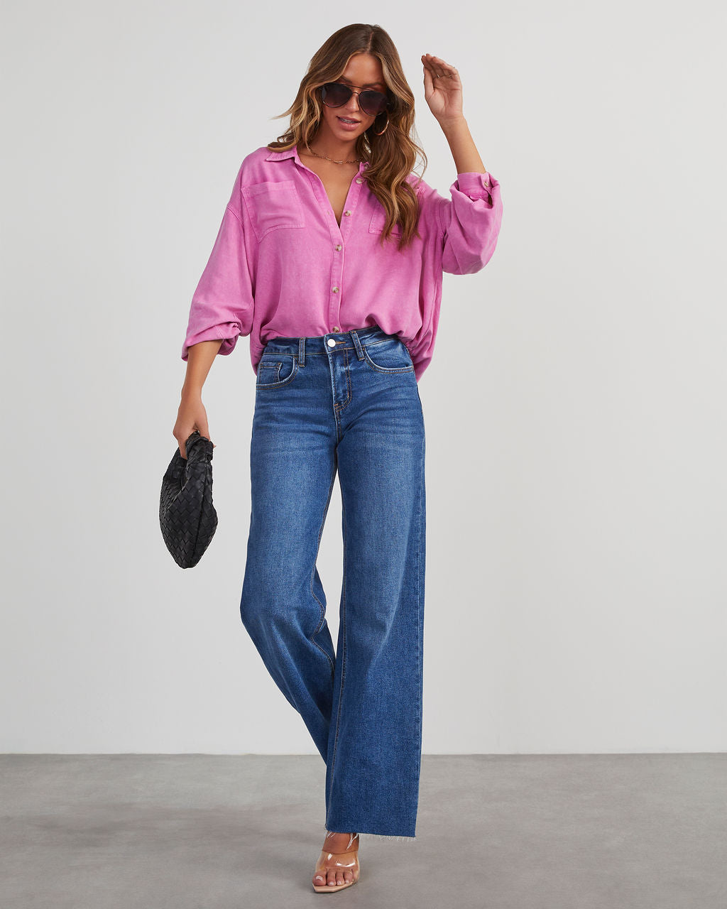 Ashmead Button Down Top-Vogue Logic