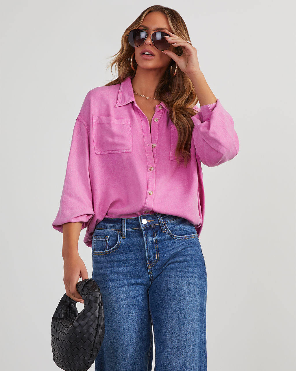 Ashmead Button Down Top-Vogue Logic