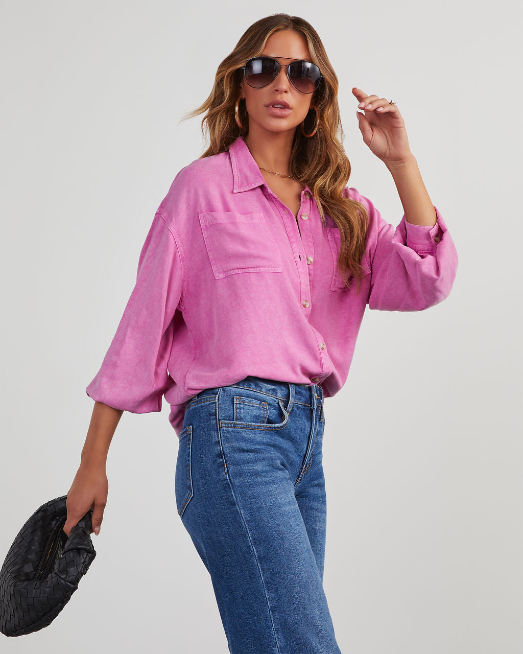 Ashmead Button Down Top-Vogue Logic
