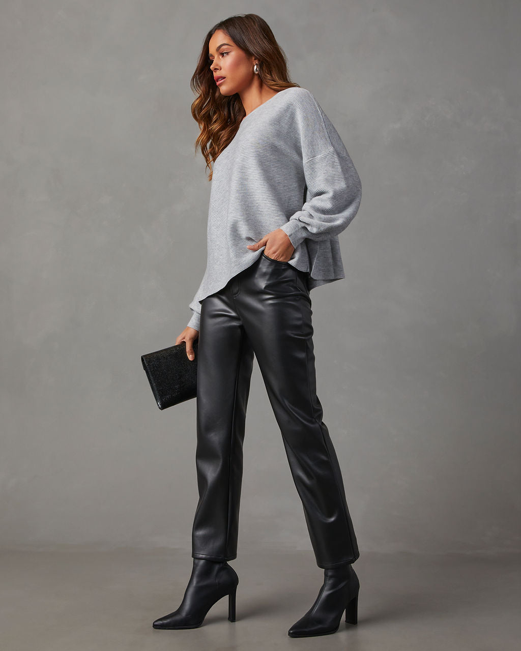 Mandie Oversized Knit Sweater-Vogue Logic