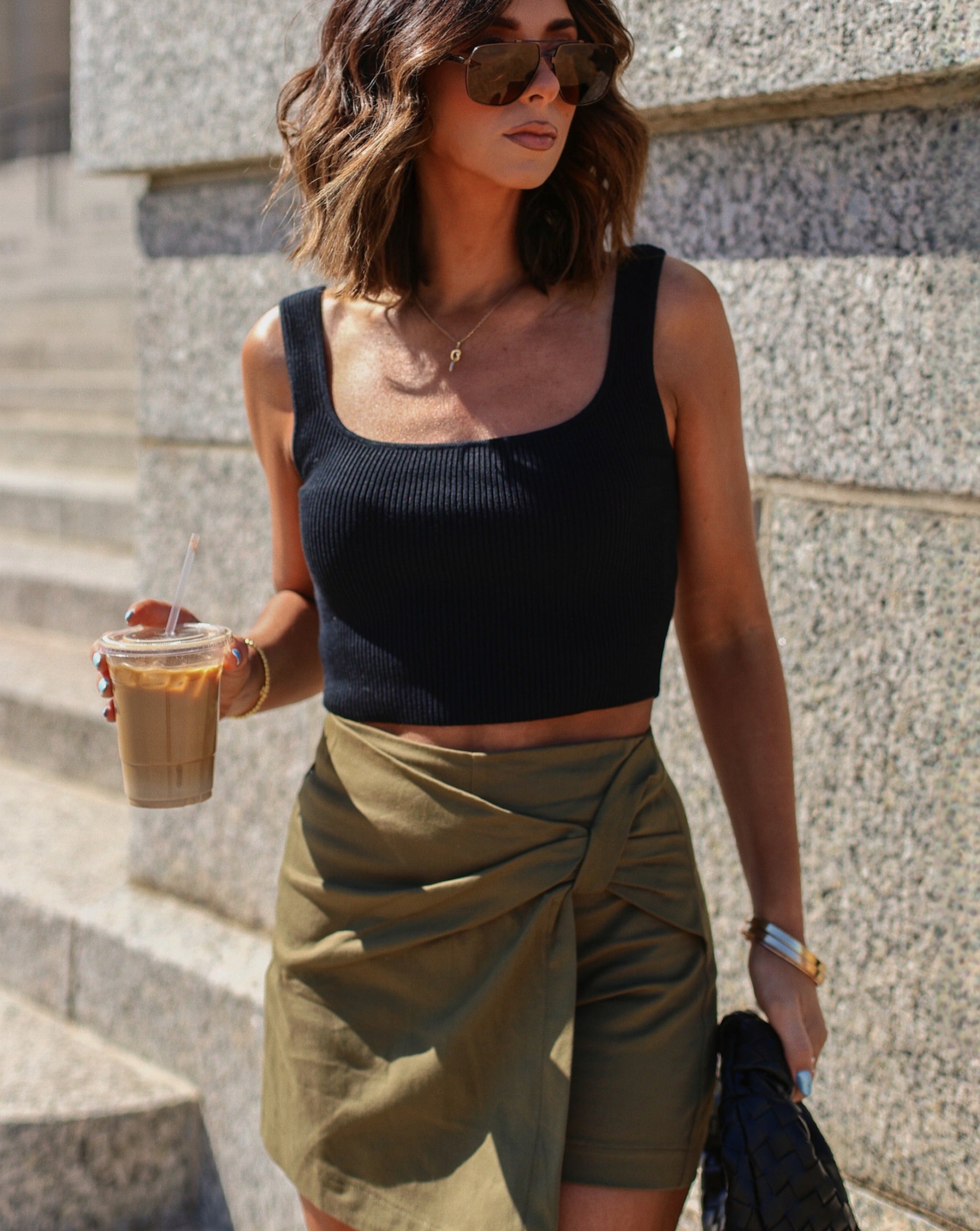 All About It Front Twist Skort-Vogue Logic