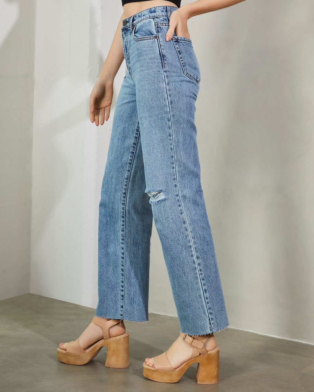 Woolridge High Rise Straight Leg Jeans-Vogue Logic