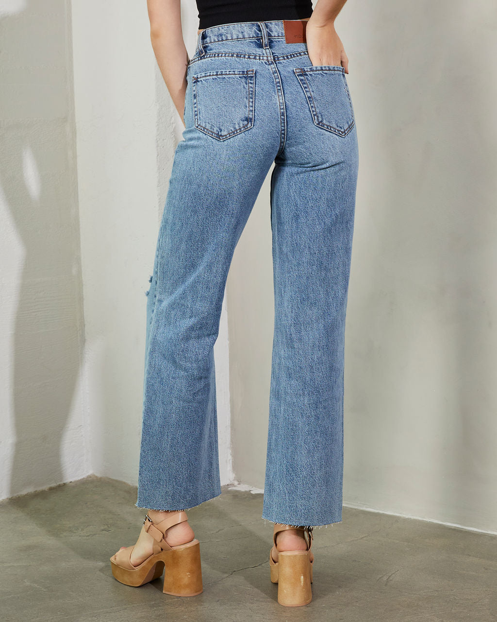 Woolridge High Rise Straight Leg Jeans-Vogue Logic