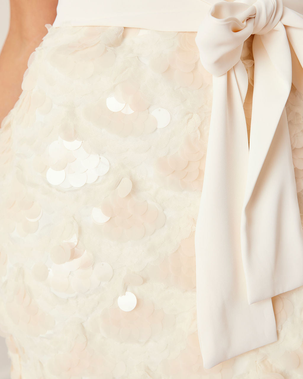 Aquata Satin Sequin Embellished Mini Dress-Vogue Logic