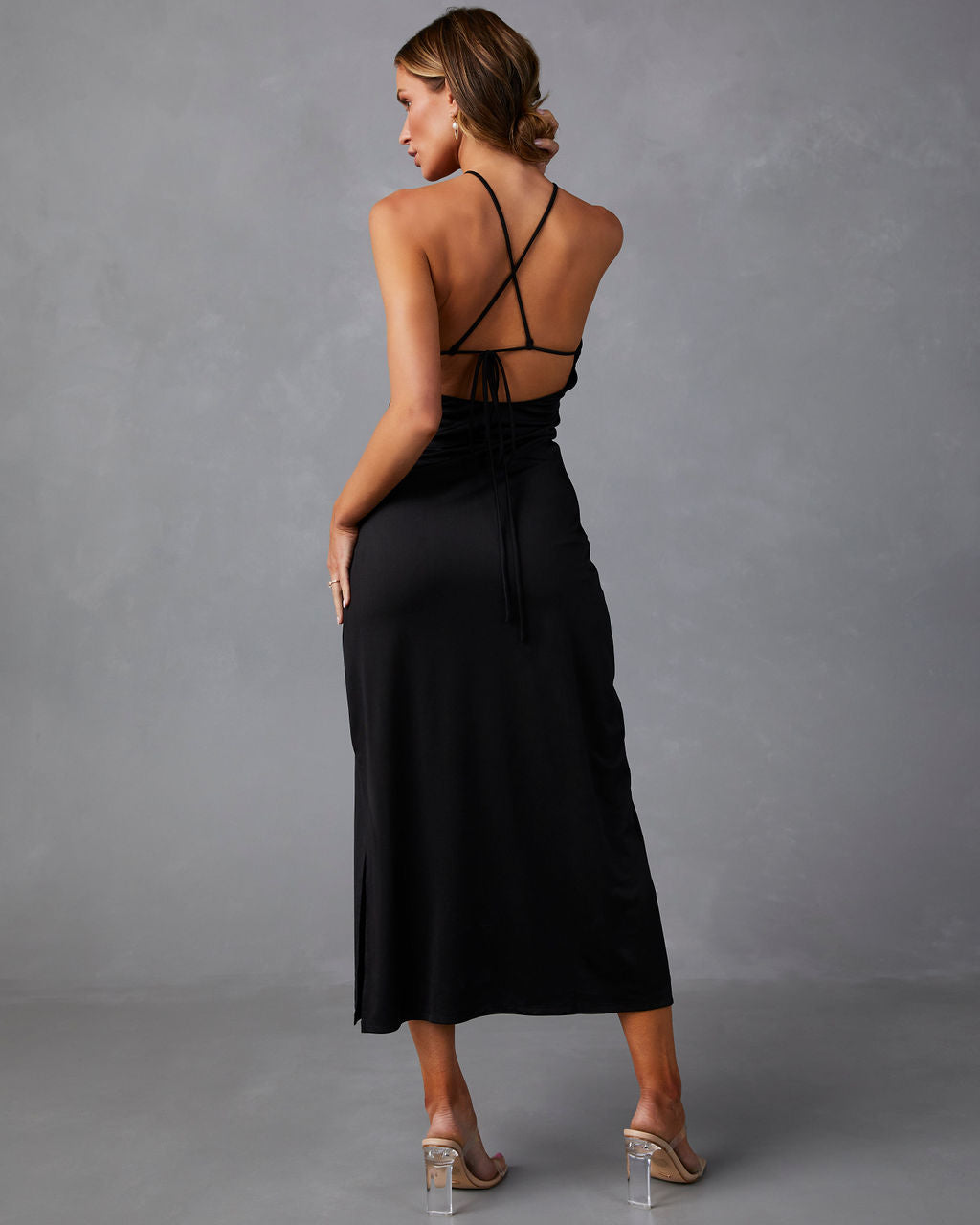 Sweet Amore Cutout Midi Dress-Vogue Logic