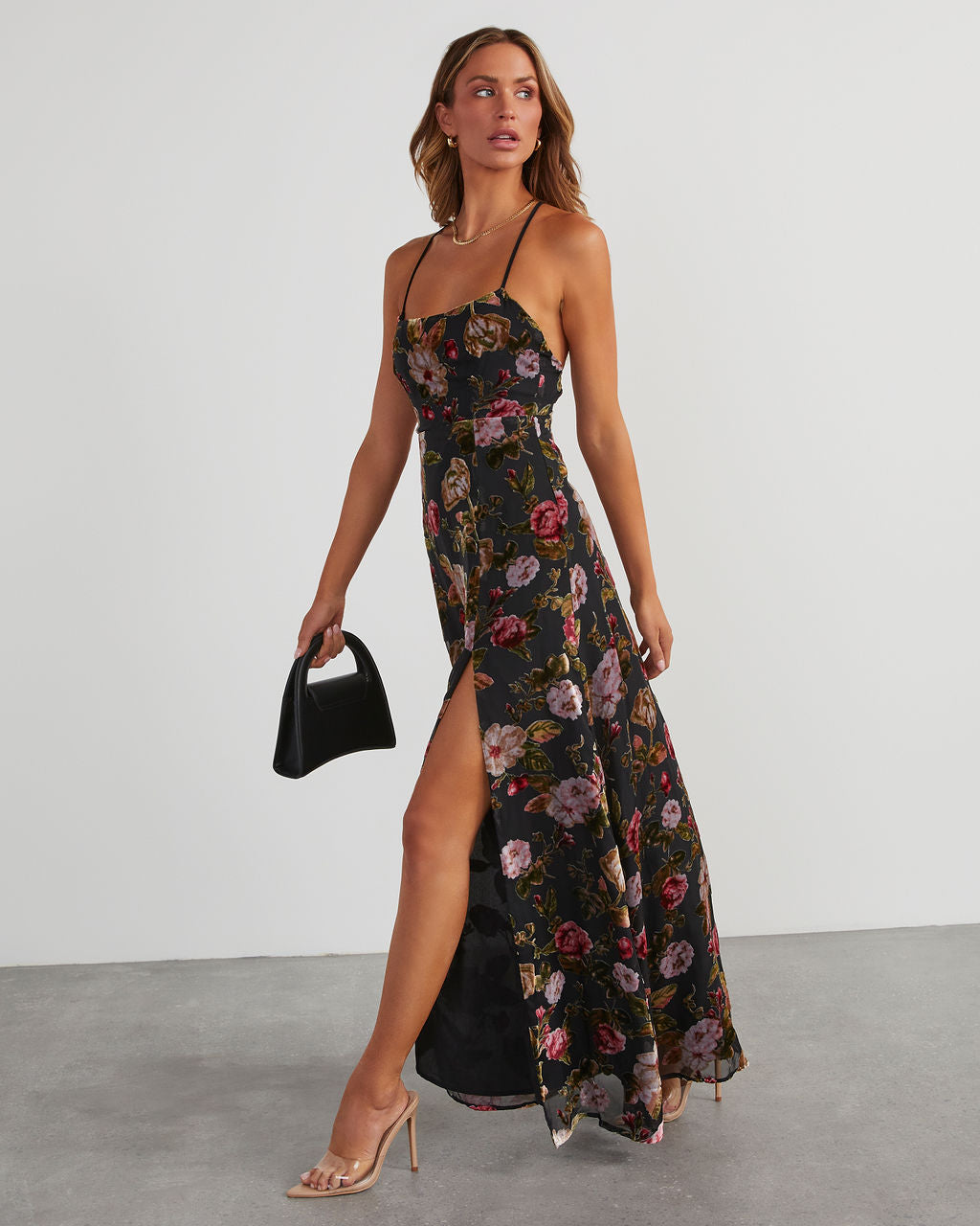 Jordie Floral Maxi Dress-Vogue Logic