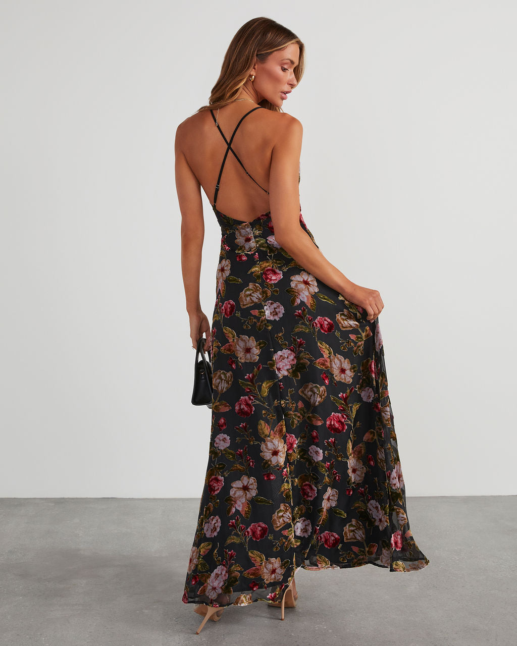 Jordie Floral Maxi Dress-Vogue Logic
