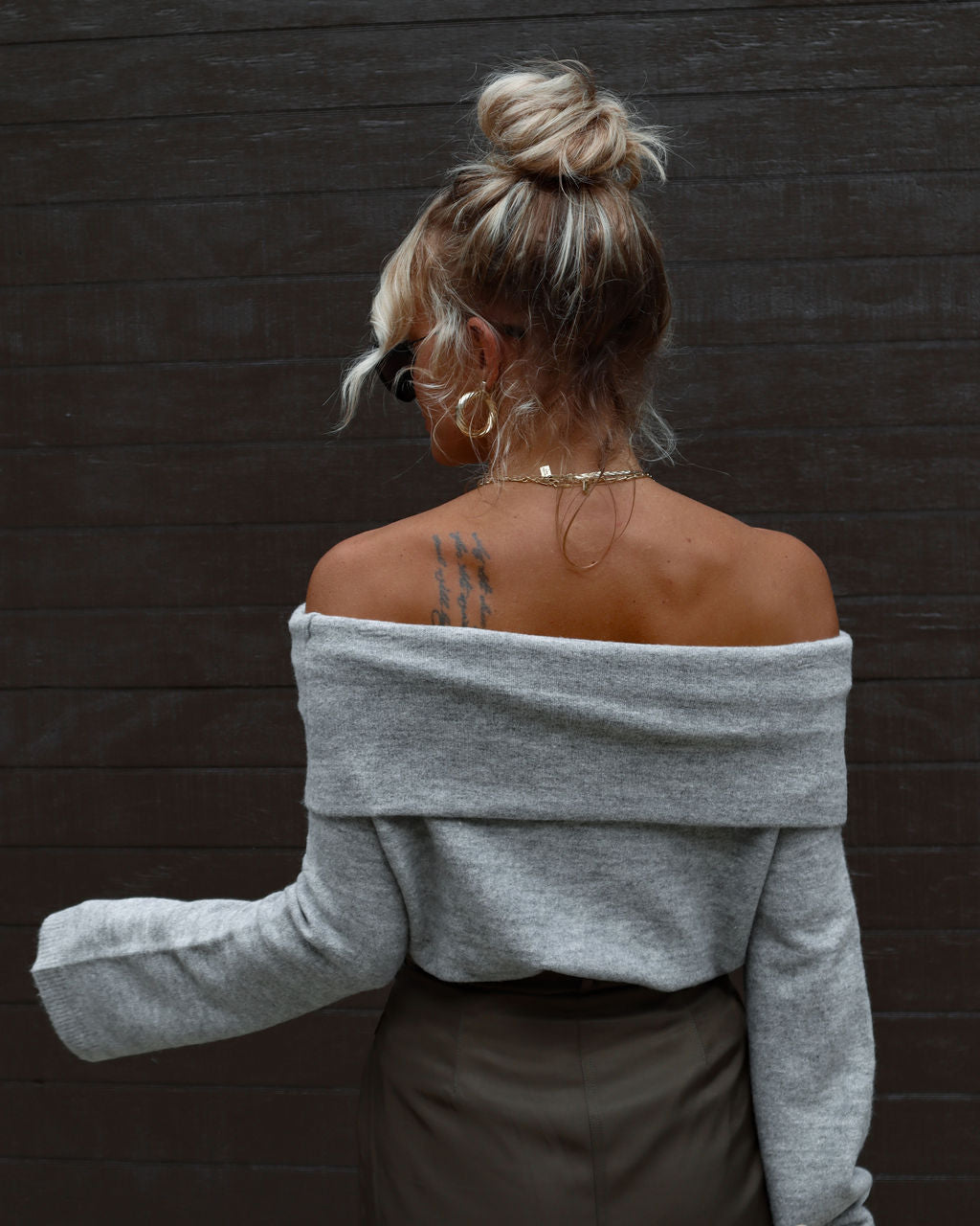 Dreamworld Off The Shoulder Pullover Sweater-Vogue Logic