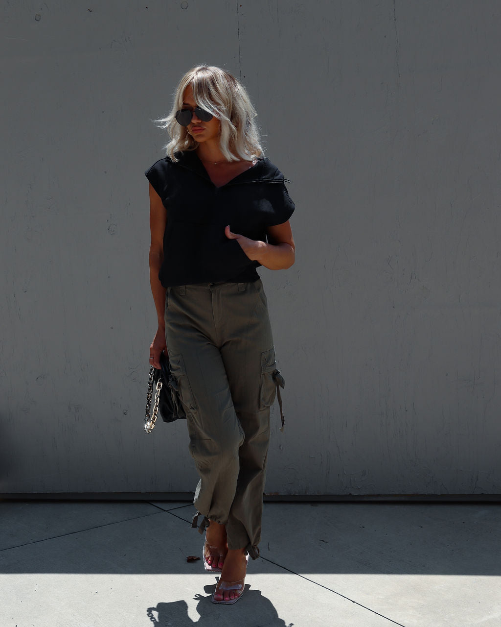 Serena Half Zip Hooded Sweatshirt-Vogue Logic