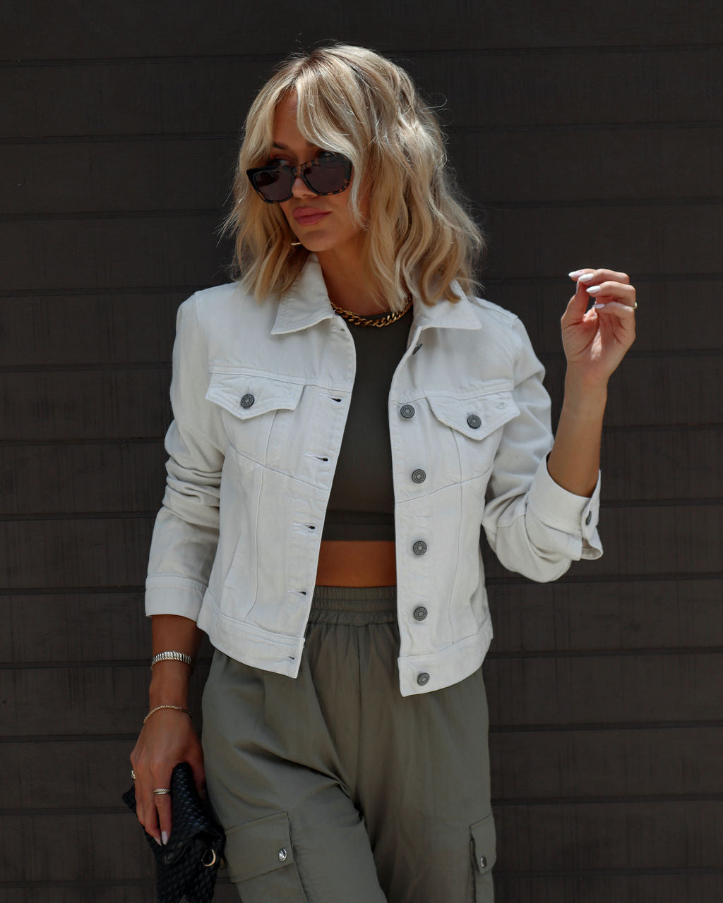 Blue Jean Baby Distressed Denim Jacket-Vogue Logic