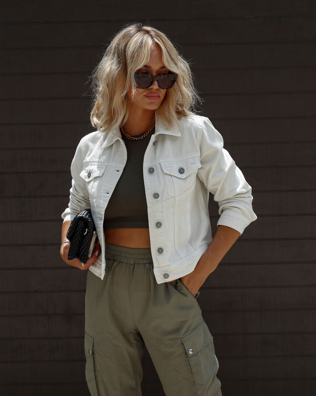 Blue Jean Baby Distressed Denim Jacket-Vogue Logic