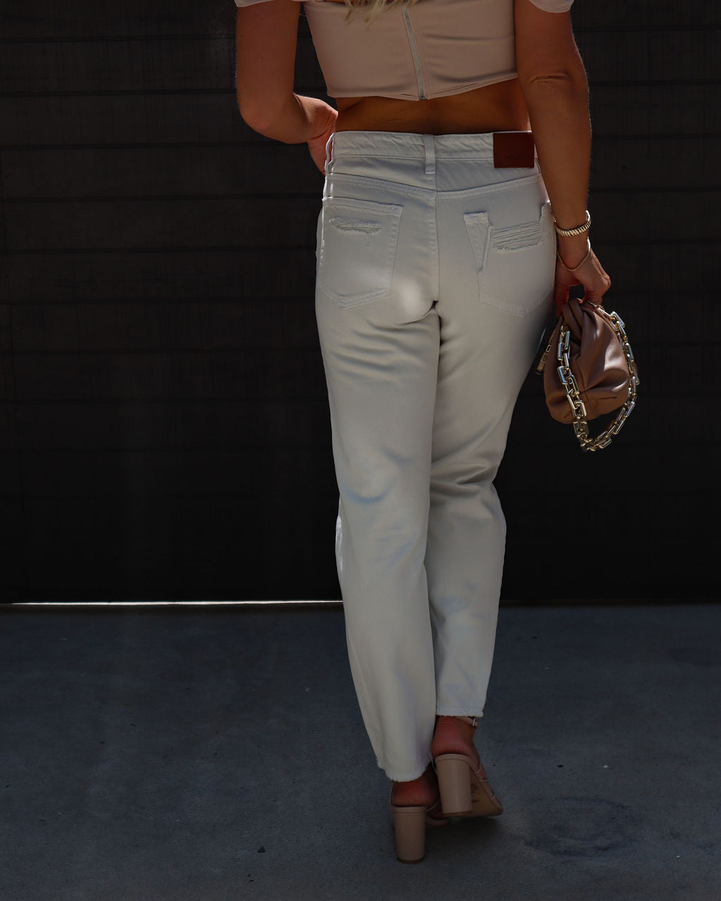 Mita High Rise Distressed Straight Jeans-Vogue Logic