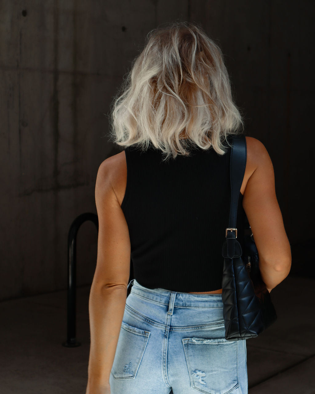 Sedalia Sleeveless Button Front Crop Top-Vogue Logic