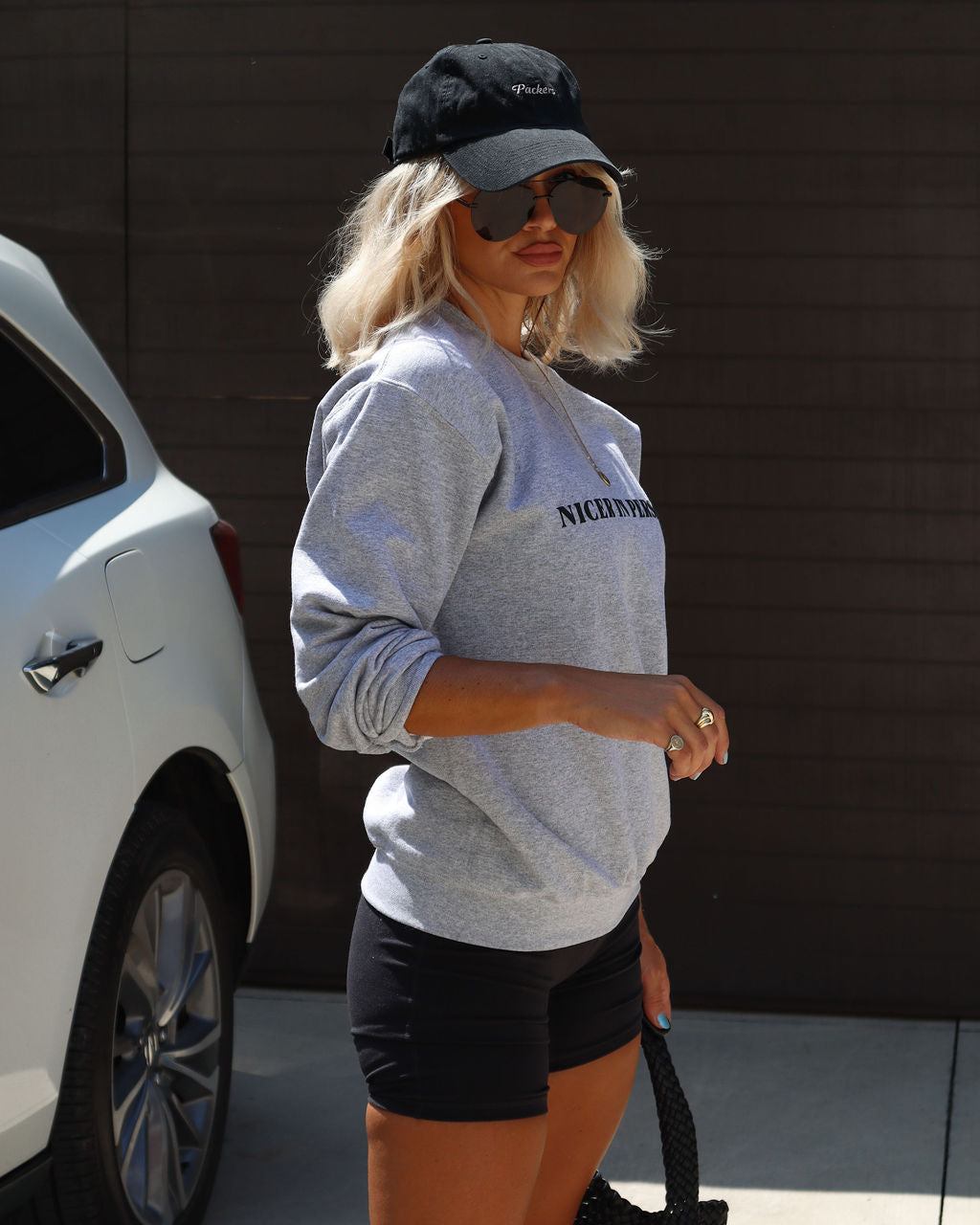 Nicer In Person Pullover Sweatshirt-Vogue Logic