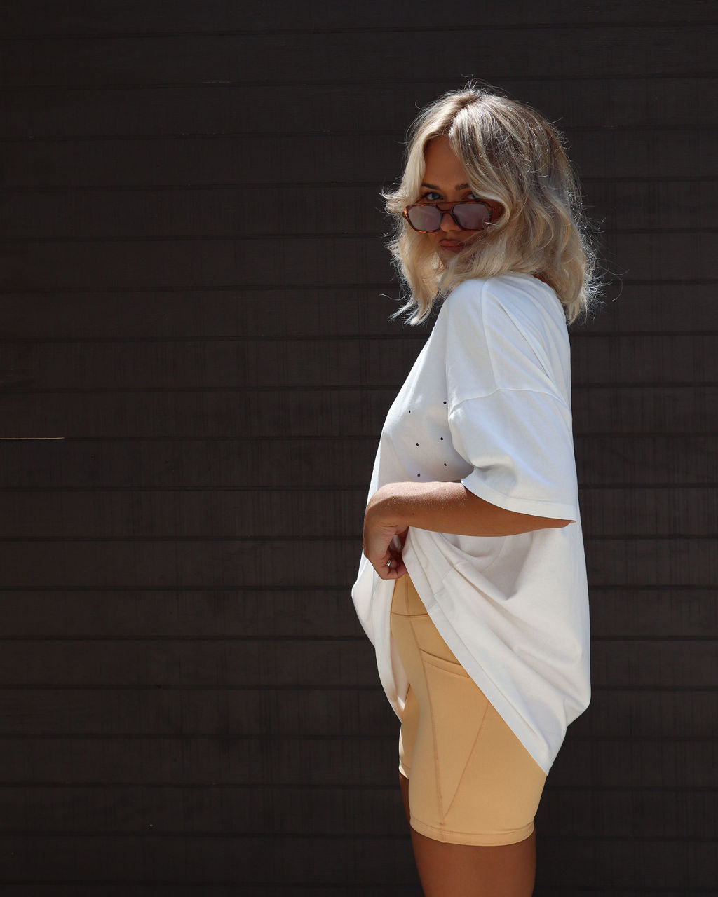 His Cotton Oversized Tee-Vogue Logic