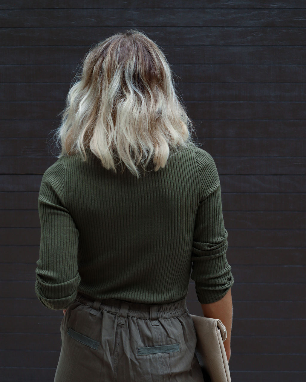 Montclair Cutout Ribbed Knit Sweater Top-Vogue Logic