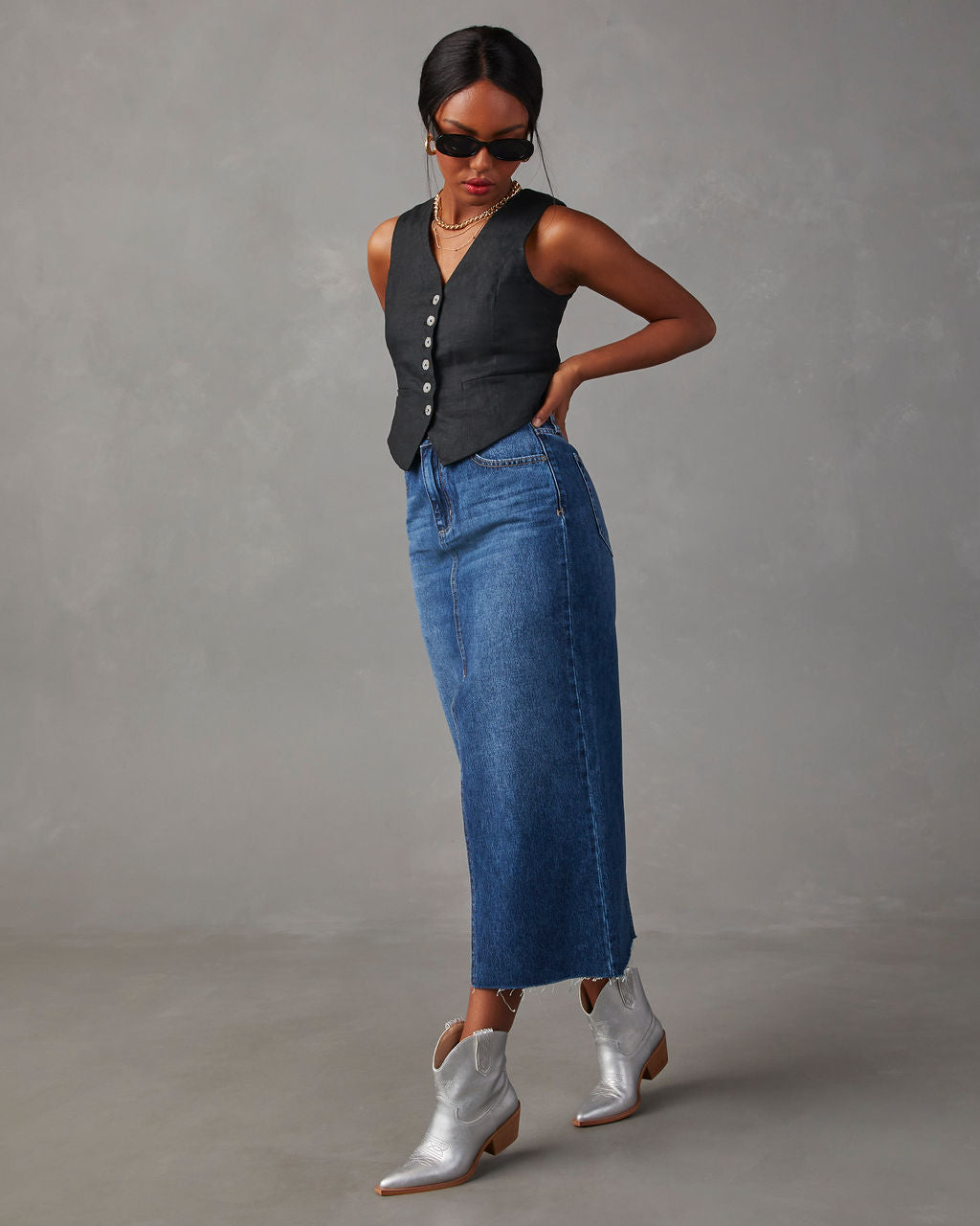 Jeanette Western Ankle Booties-Vogue Logic