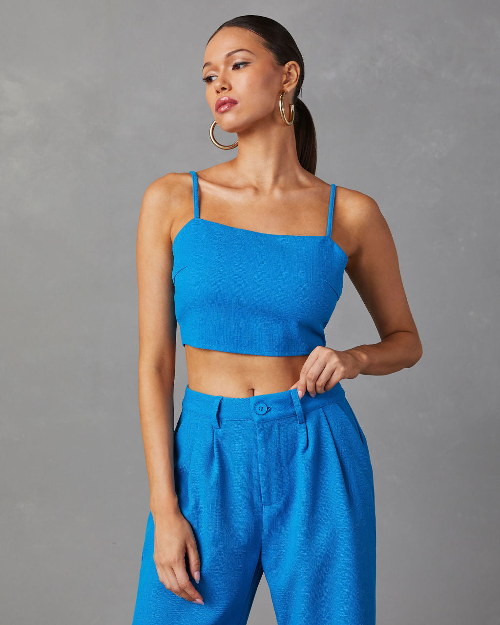 Tania Sleeveless Crop Top-Vogue Logic