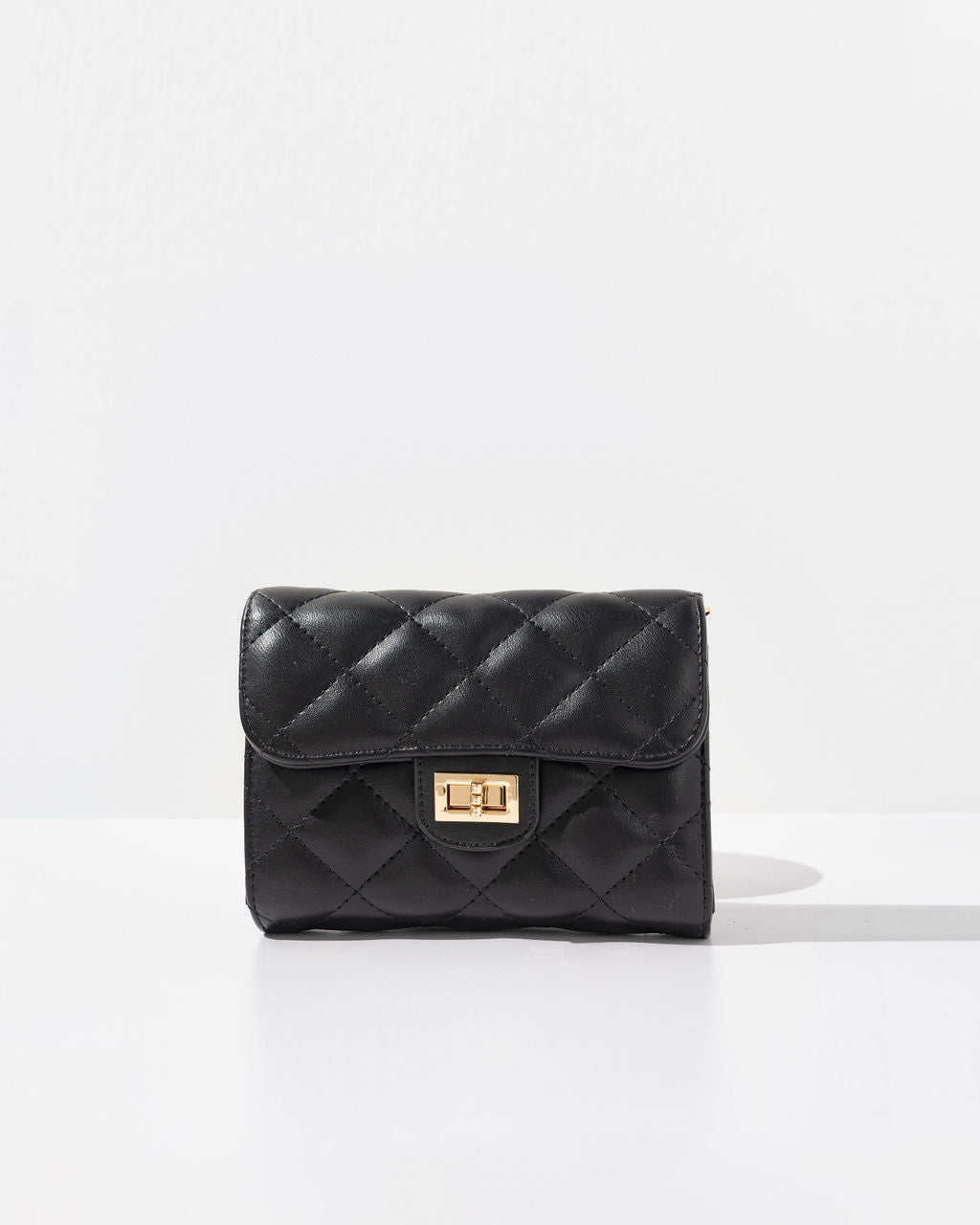 Impulse Quilted Faux Leather Crossbody Clutch-Vogue Logic