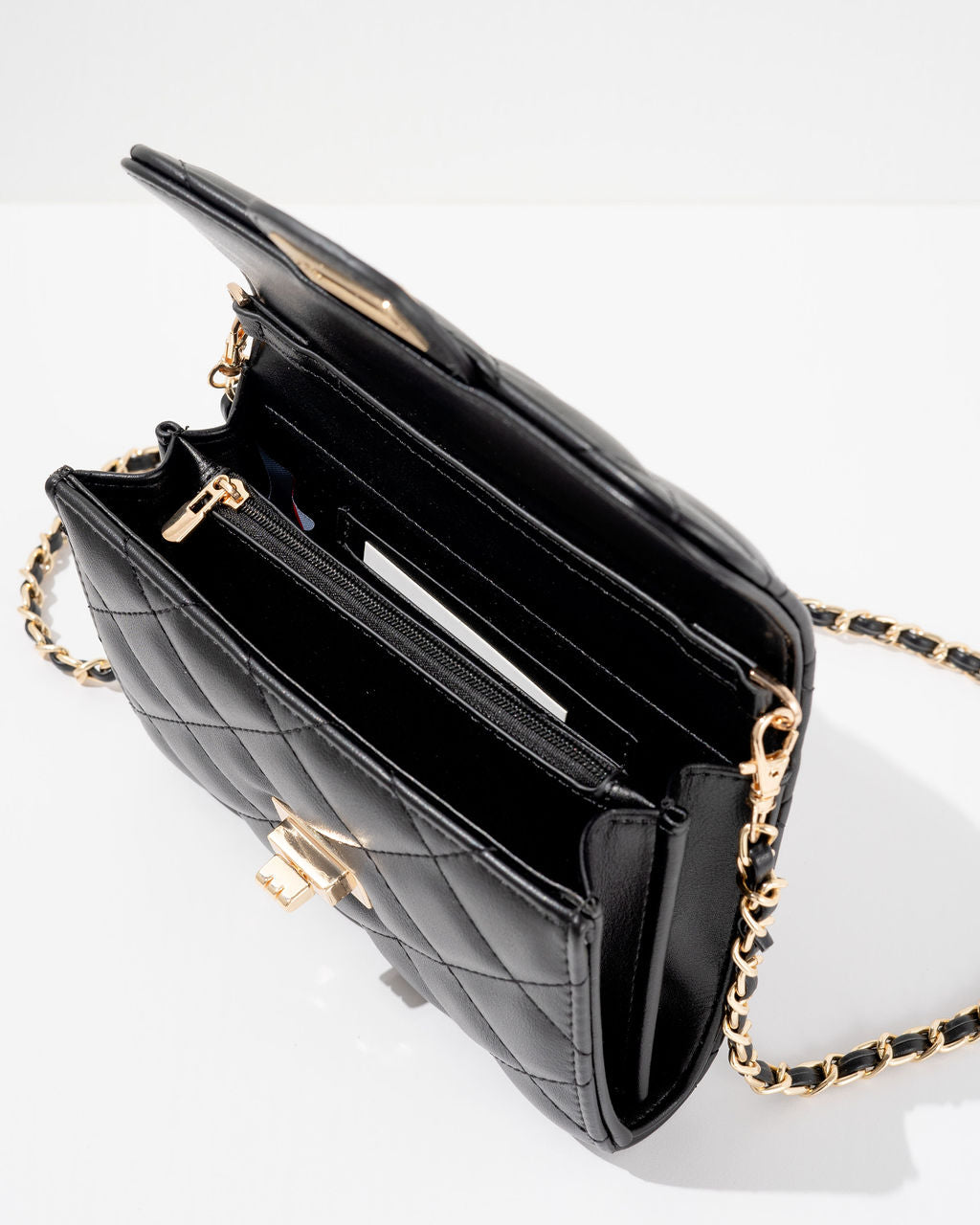 Impulse Quilted Faux Leather Crossbody Clutch-Vogue Logic