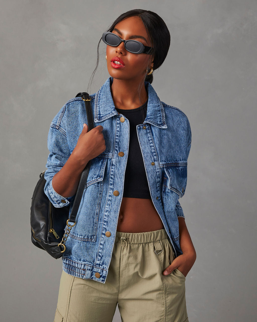 Lansing Cargo Denim Jacket-Vogue Logic