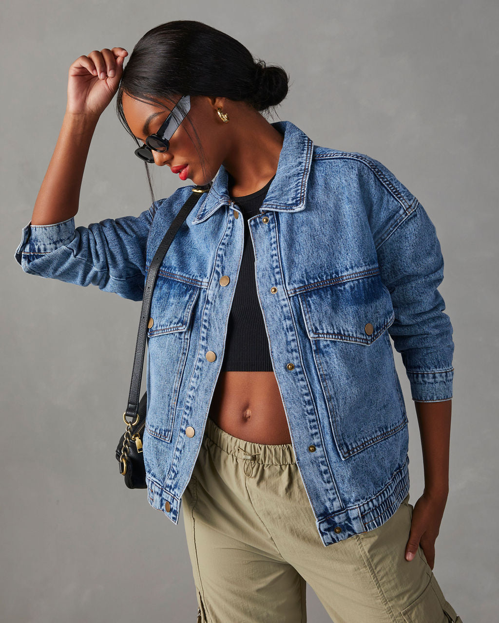 Lansing Cargo Denim Jacket-Vogue Logic