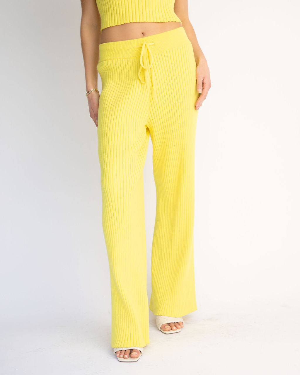 Laid Back Luxe Ribbed Drawstring Pants-Vogue Logic