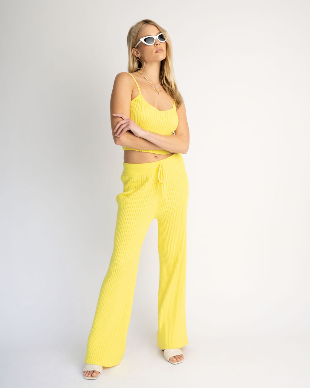 Laid Back Luxe Ribbed Drawstring Pants-Vogue Logic