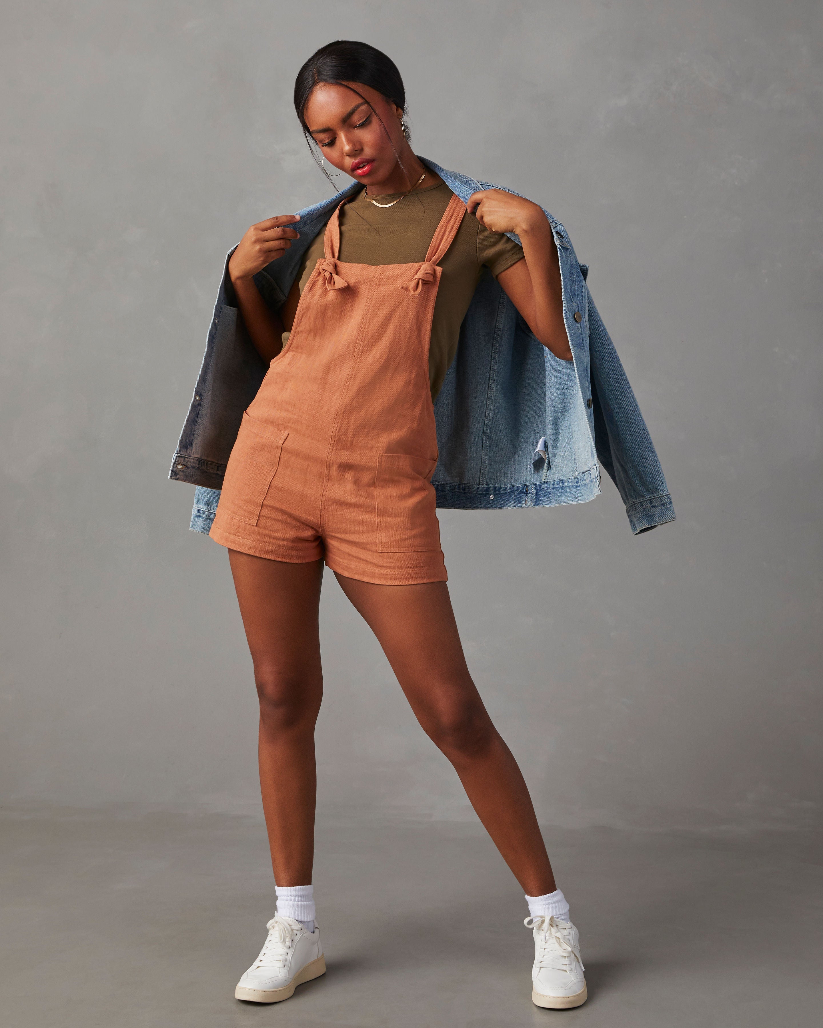 Northwest Cotton Linen Pocketed Romper-Vogue Logic