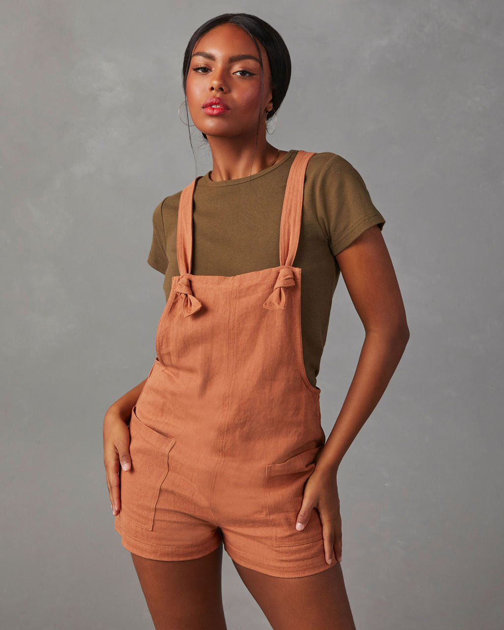 Northwest Cotton Linen Pocketed Romper-Vogue Logic