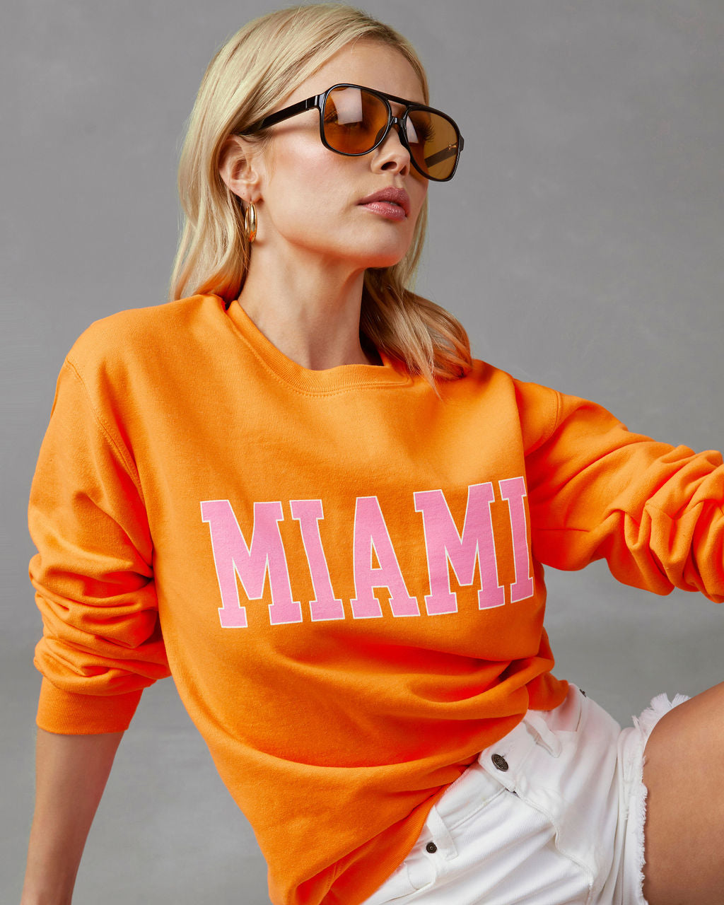 Miami Cotton Blend Sweatshirt-Vogue Logic