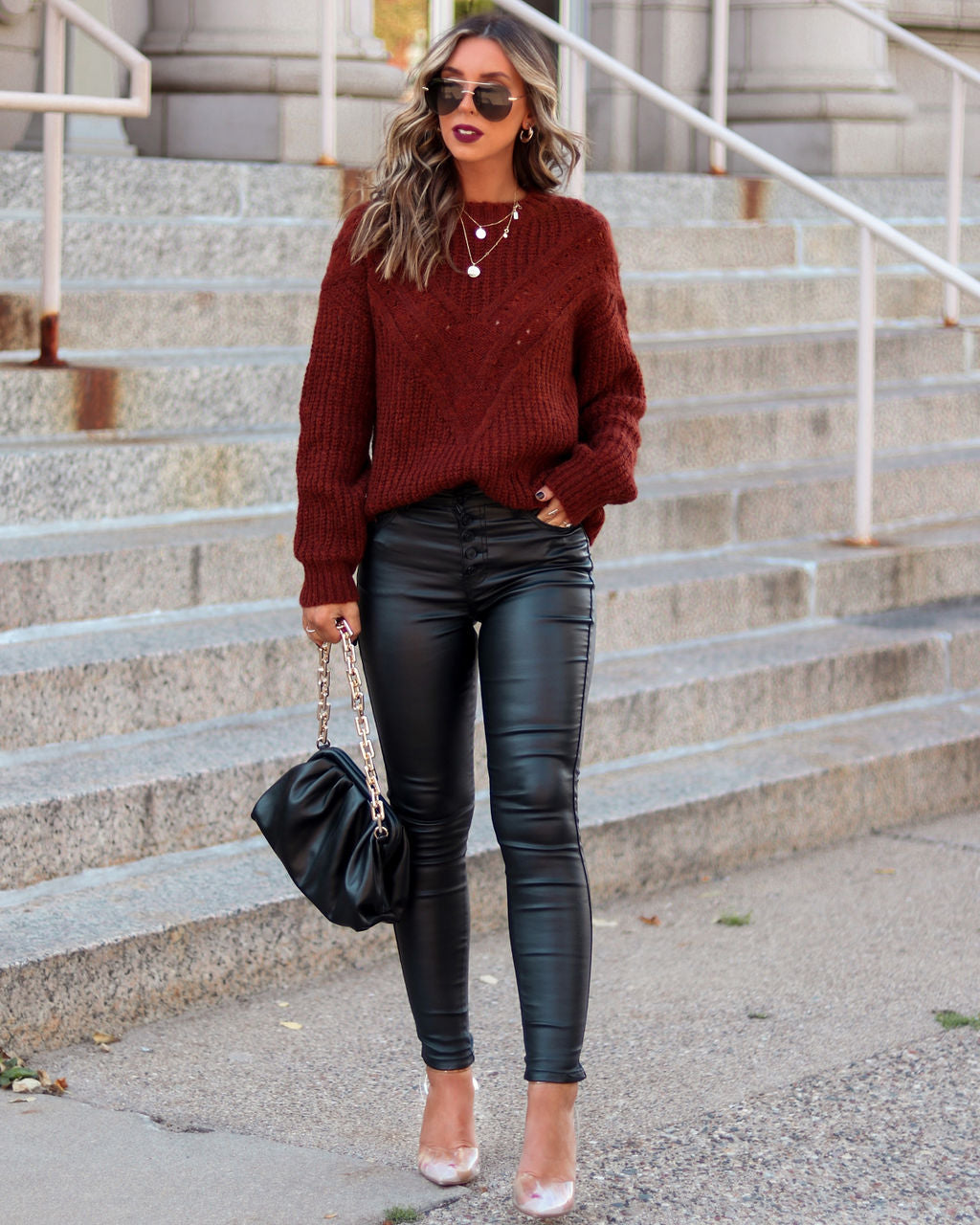 Chiara Knit Pullover Sweater-Vogue Logic