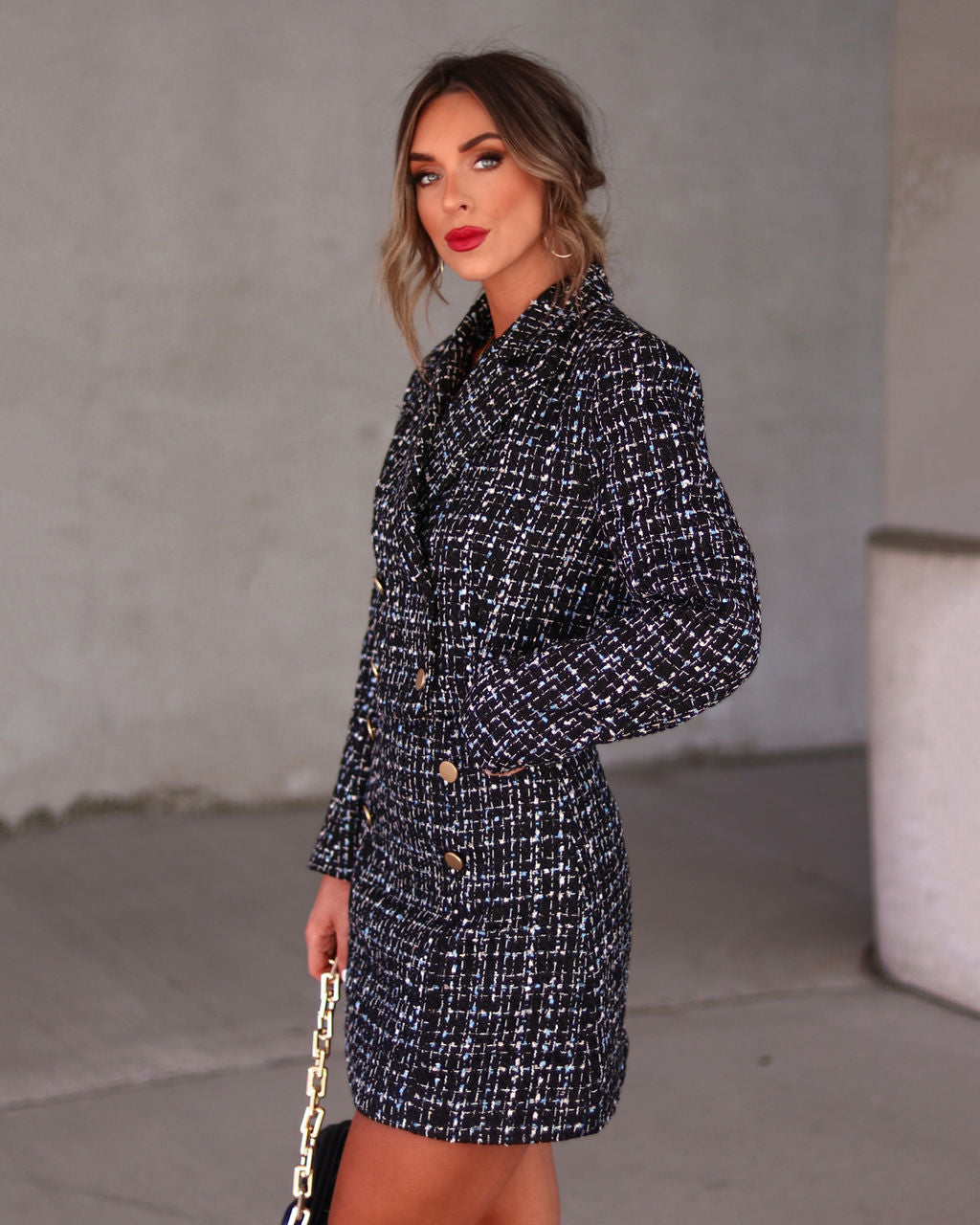 Fabiana Tweed Crop Blazer-Vogue Logic