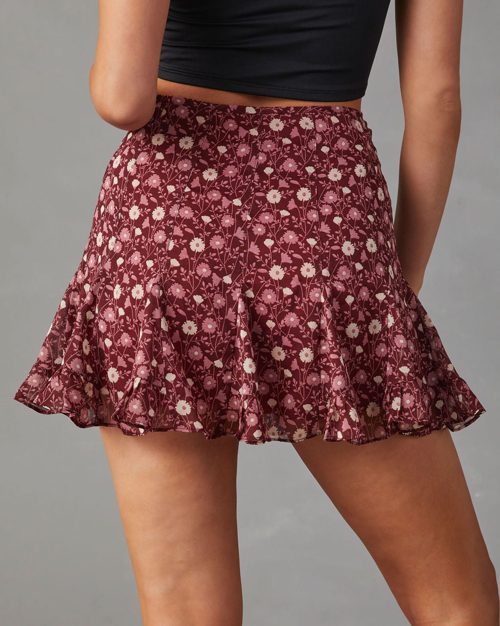 Briar Floral Ruffle Mini Skort-Vogue Logic