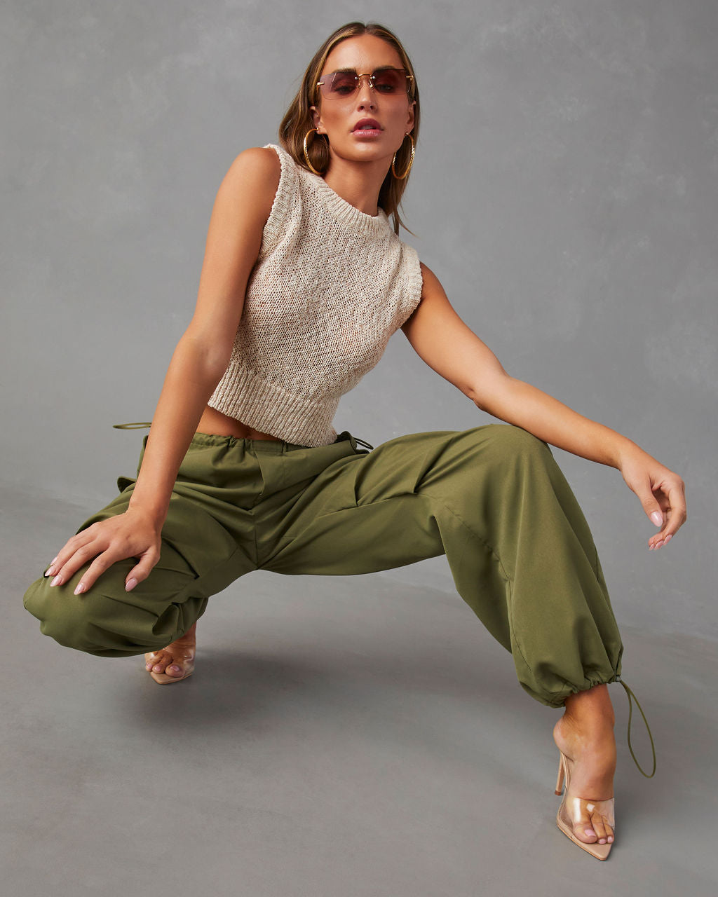 Gianni Sleeveless Sweater Knit Tank-Vogue Logic