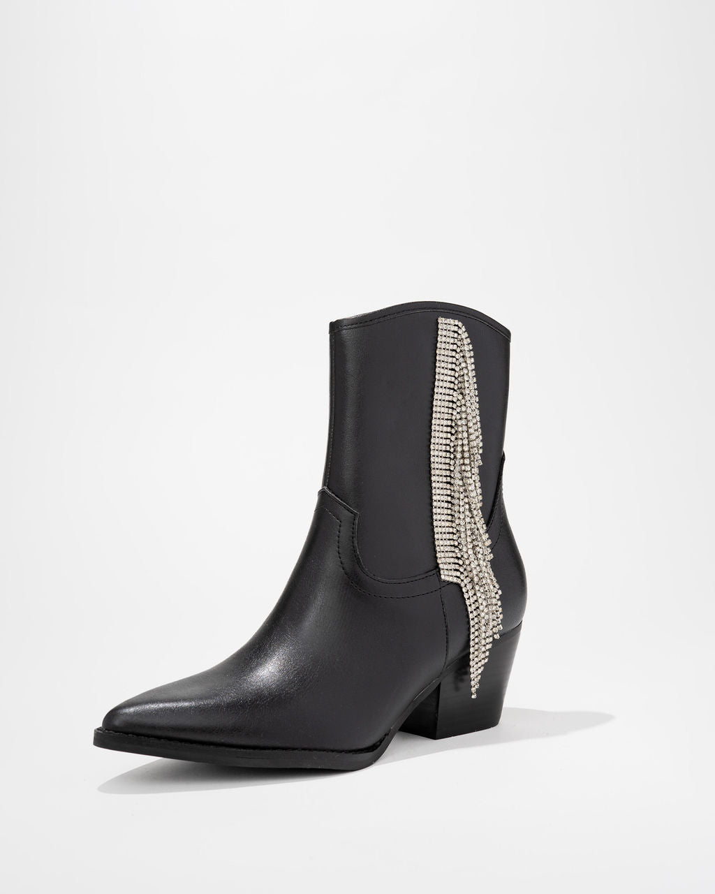 Rowan Crystal Fringe Bootie-Vogue Logic