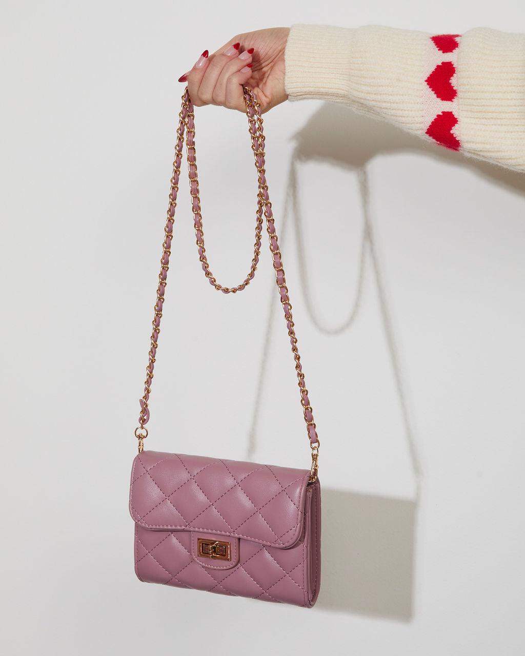 Impulse Quilted Faux Leather Crossbody Clutch-Vogue Logic