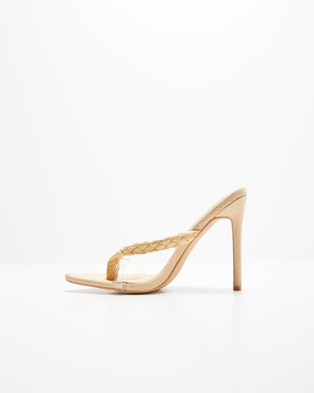 Nitro Woven Strap Slip On Stiletto Heels-Vogue Logic