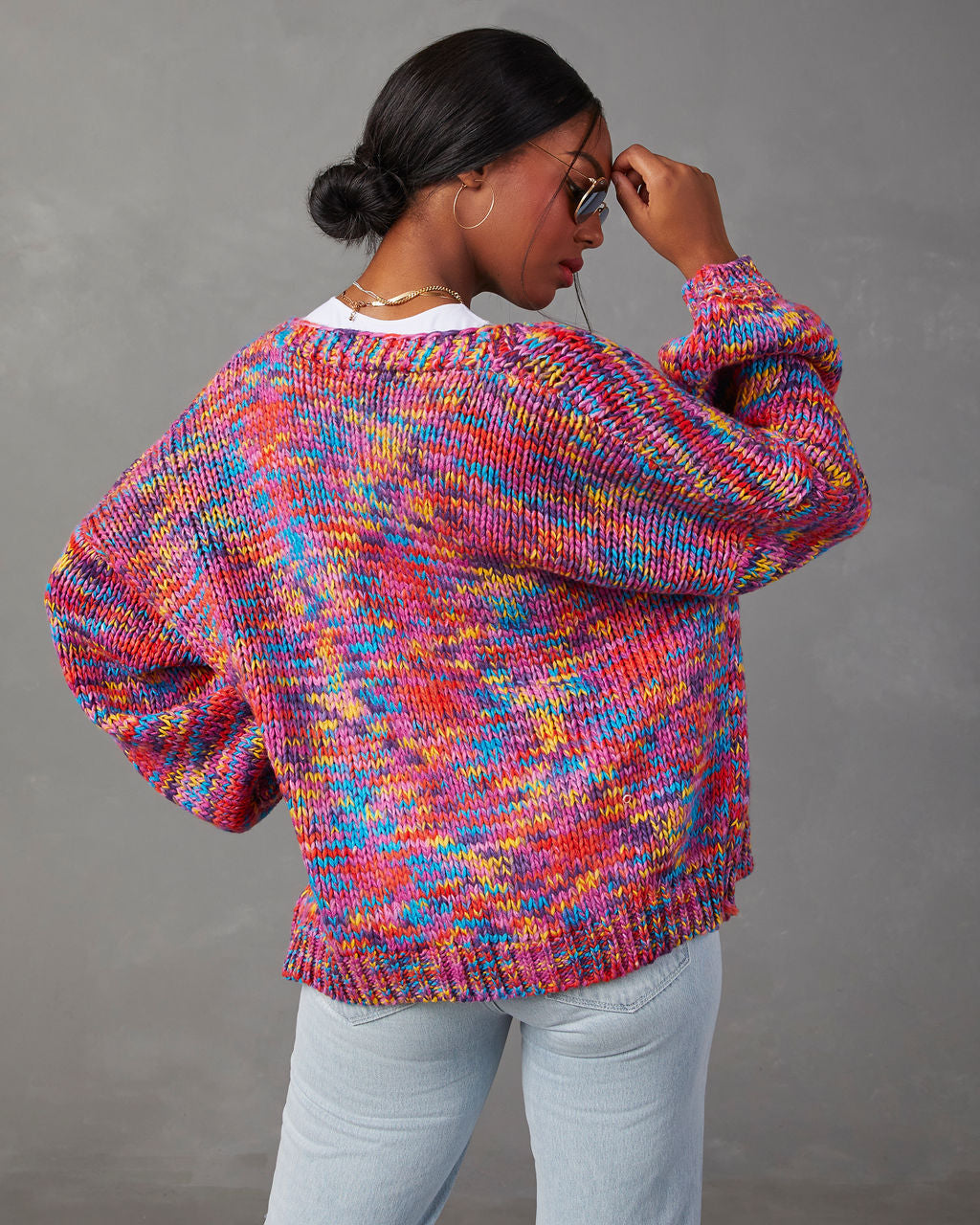 A Different World Multicolor Cardigan-Vogue Logic