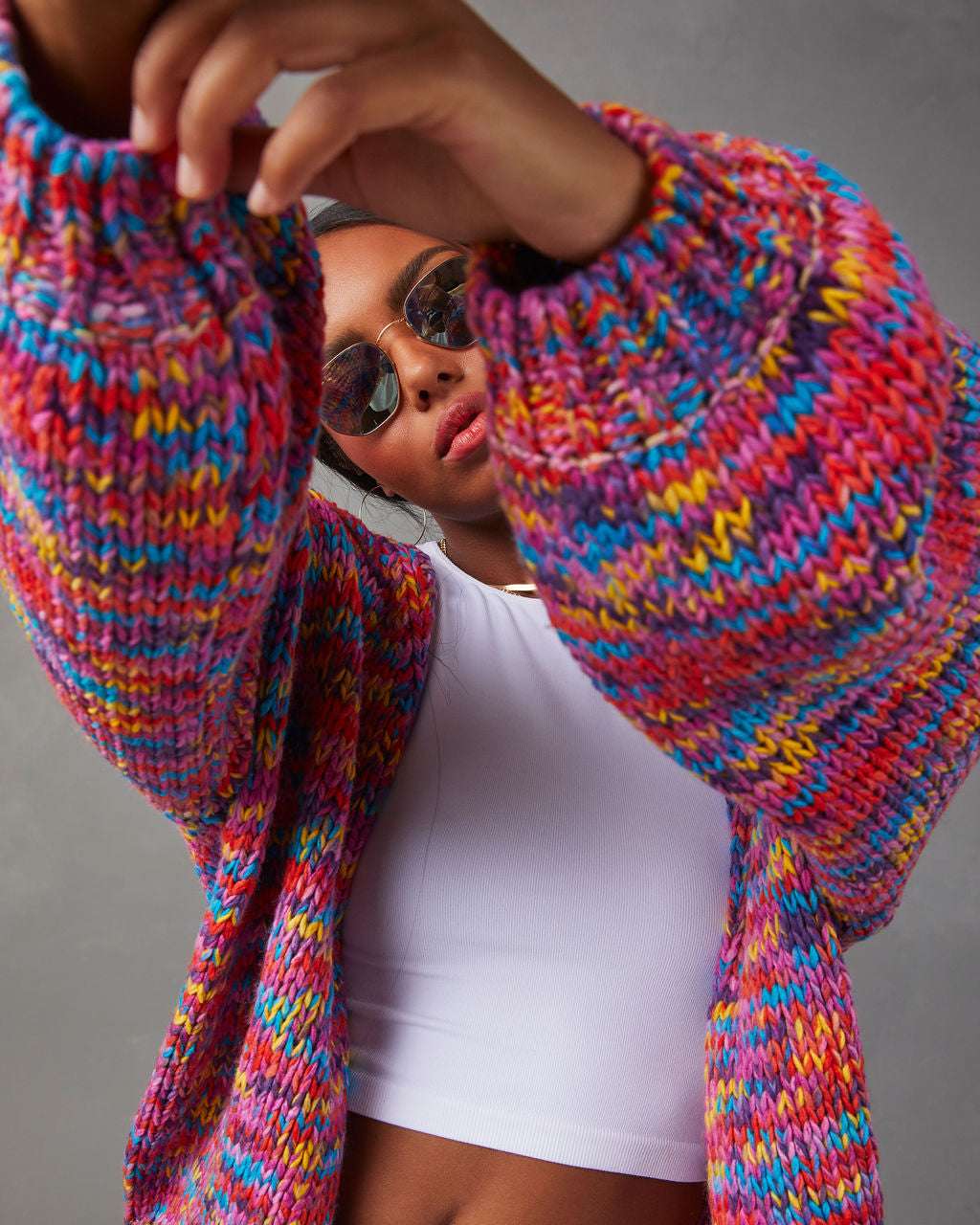 A Different World Multicolor Cardigan-Vogue Logic