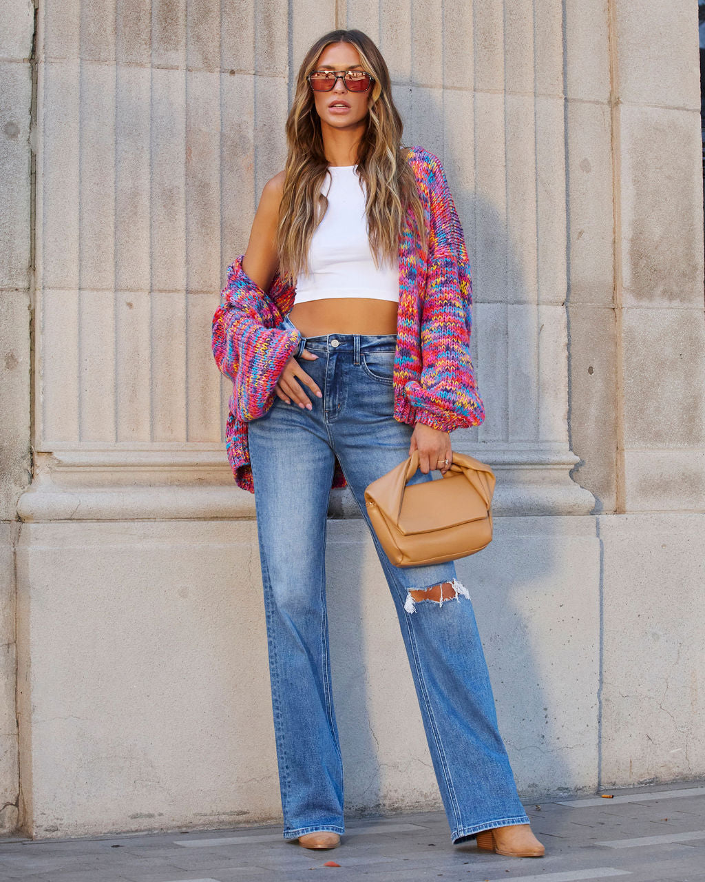 A Different World Multicolor Cardigan-Vogue Logic