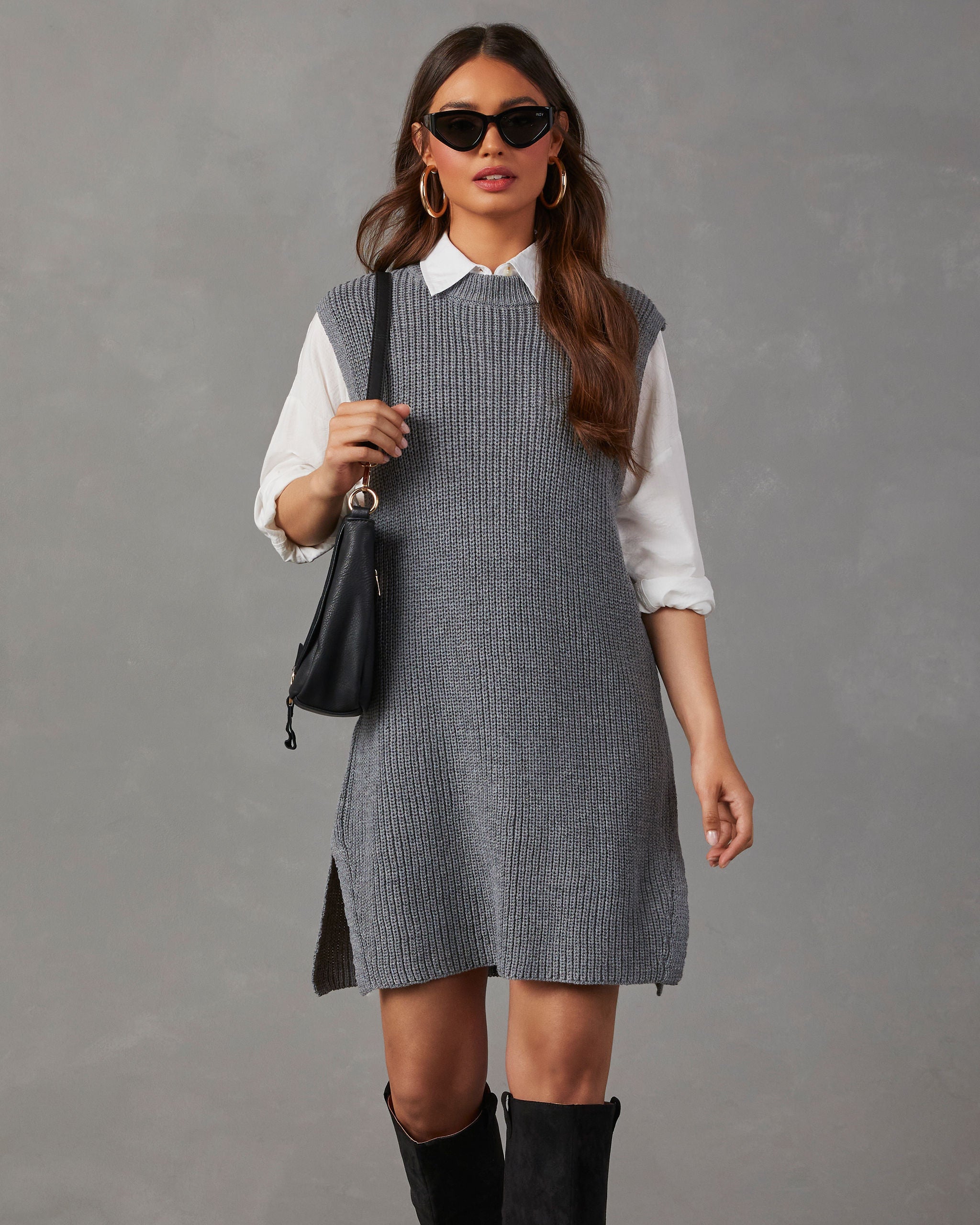 Let Her Be Knit Mini Dress-Vogue Logic