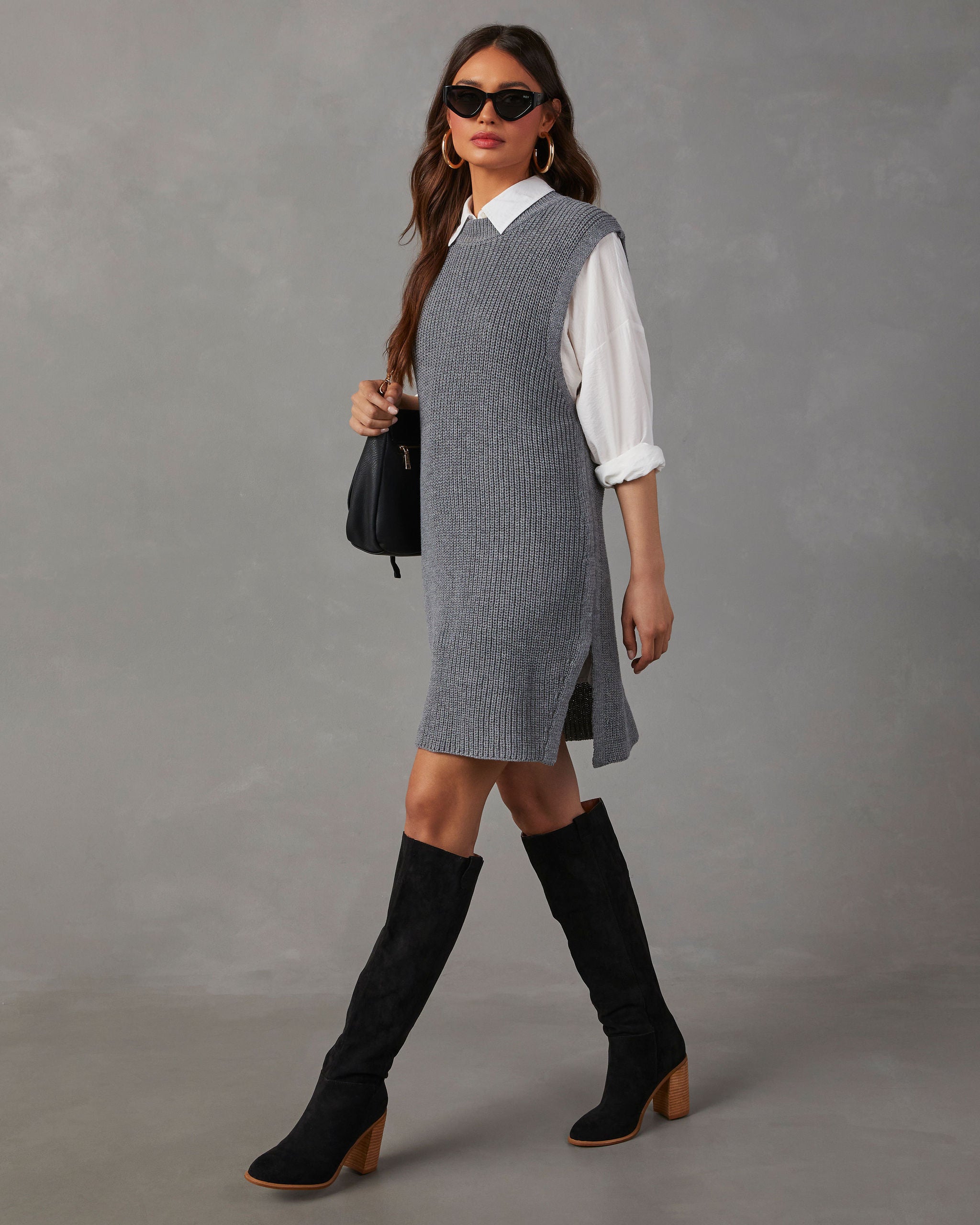 Let Her Be Knit Mini Dress-Vogue Logic