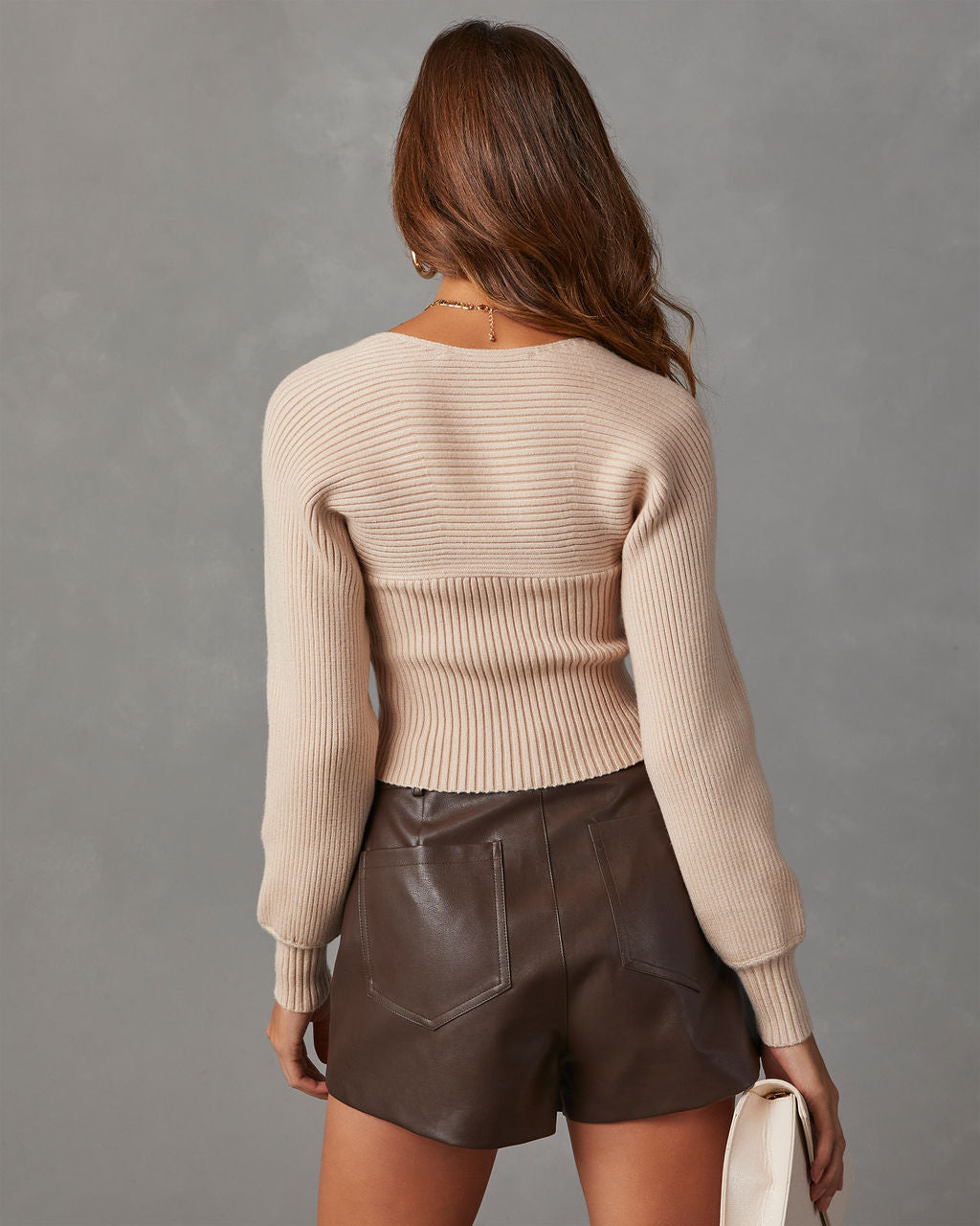 So Much More Knit Balloon Sleeve Top-Vogue Logic